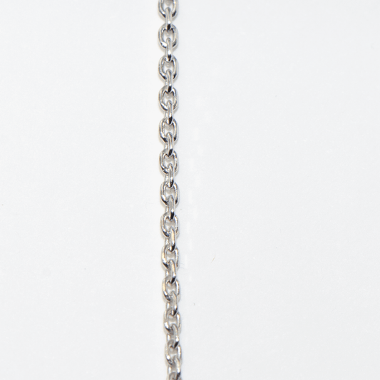 Feine Silber Kette aus 925 Silber mit rhodinierter Oberfläche. Verfügbar in den Längen 40 cm, 45 cm und 50 cm für Damen und Herren.