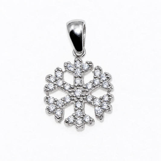 Chliine Schneeflöckli Anhänger 925 Silber | Zirkonia