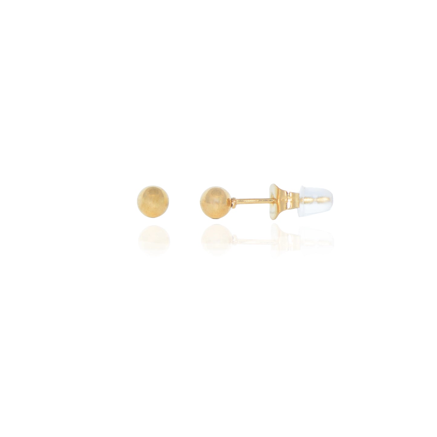 Ohrstecker aus Edelstahl in Goldfarbe mit Zirkonia für frauen-männer