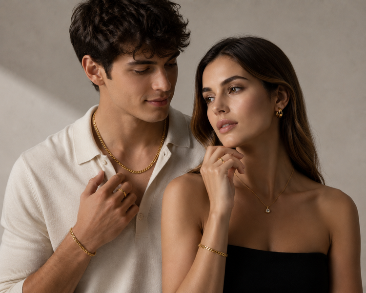 Wasserfester Edelstahlschmuck für Damen und Herren – moderne Halsketten, Ringe und Armbänder bei Everyday Schmuck CH