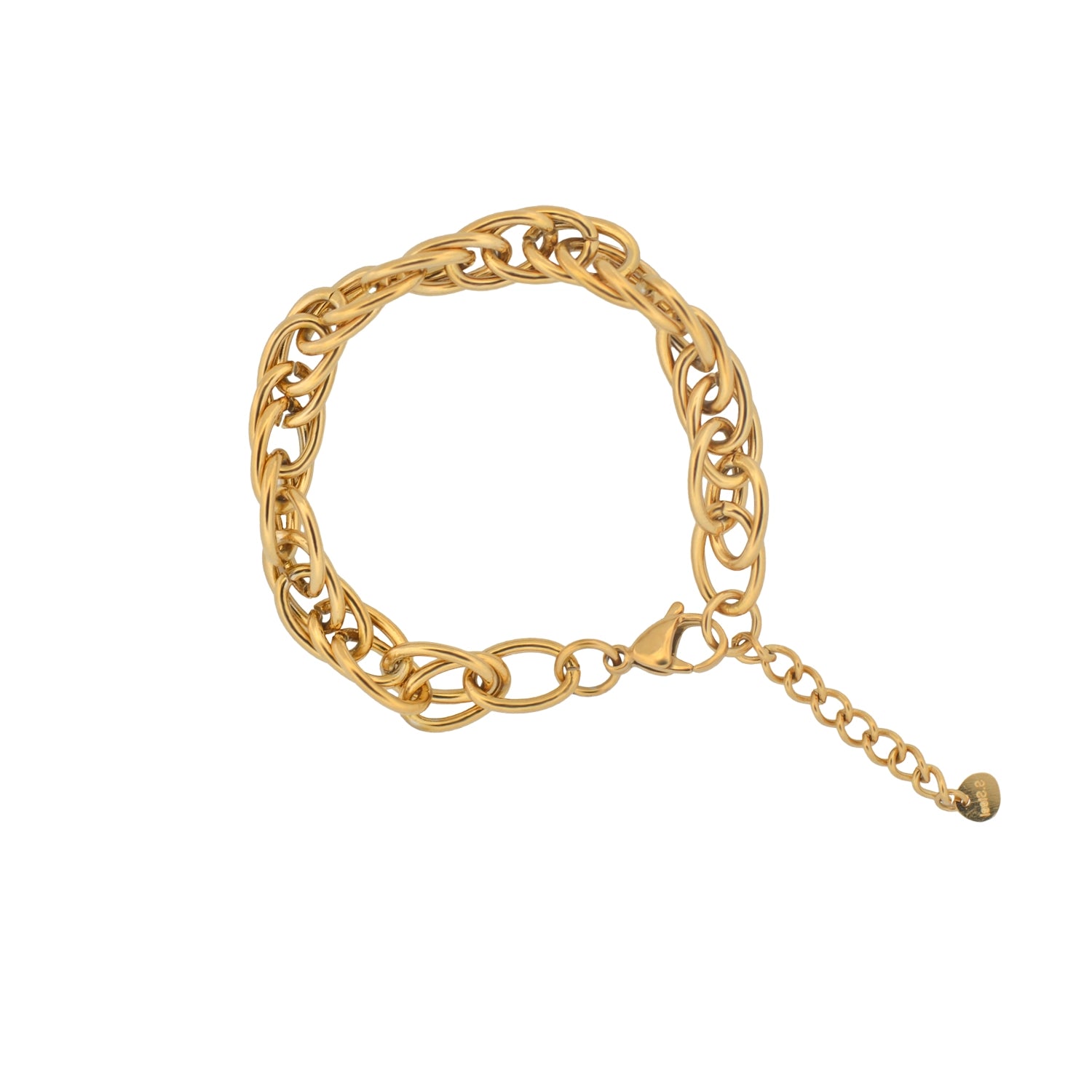 Edelstahl Armband Damen & Herren Goldfarbe 9 mm von Everydayschmuck