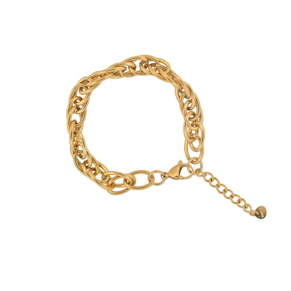 Edelstahl Armband Damen & Herren Goldfarbe 9 mm von Everydayschmuck