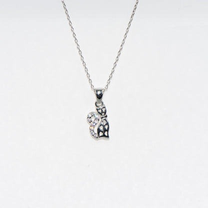 925 Silber Halskette mit Anhänger Motiv Katze