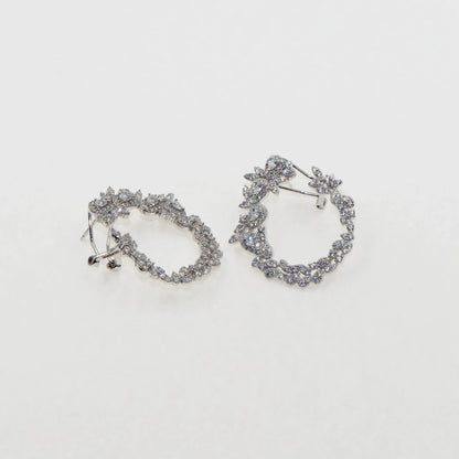 Elegante Damen Ohrhänger aus echtem Silber 925 mit luxuriösem Zirkonia Design und modernem Clipverschluss | Everyday Schmuck