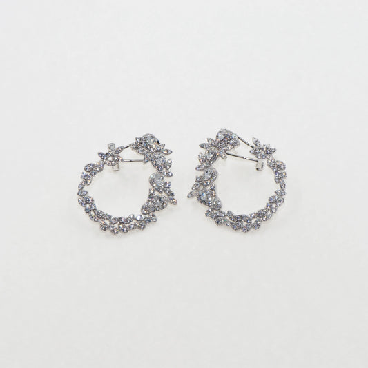 Elegante Damen Ohrhänger aus echtem Silber 925 mit luxuriösem Zirkonia Design und modernem Clipverschluss | Everyday Schmuck