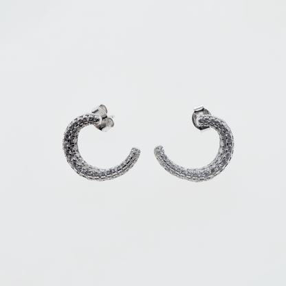 Moderne kleine Damen Ohrstecker aus echtem Silber 925 mit stilvollen Zirkonia für jeden Tag | Everyday Schmuck