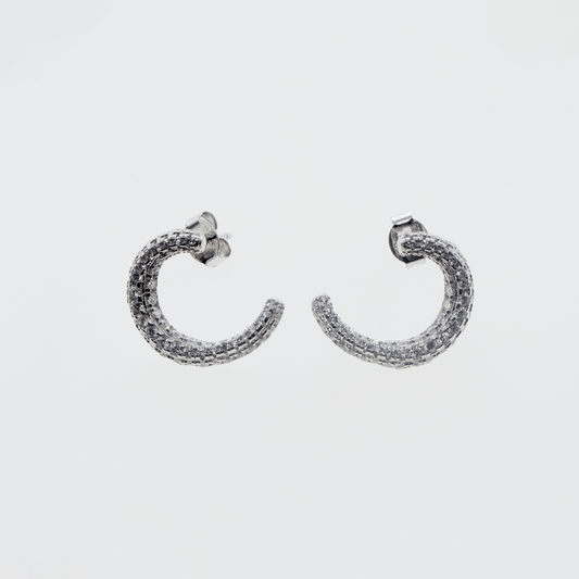 Moderne kleine Damen Ohrstecker aus echtem Silber 925 mit stilvollen Zirkonia für jeden Tag | Everyday Schmuck