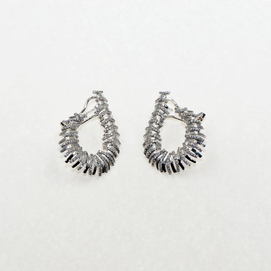 Moderne Damen Ohrclips aus echtem Silber 925 mit glamourösem Zirkonia Design und eleganter Ausstrahlung | Everyday Schmuck