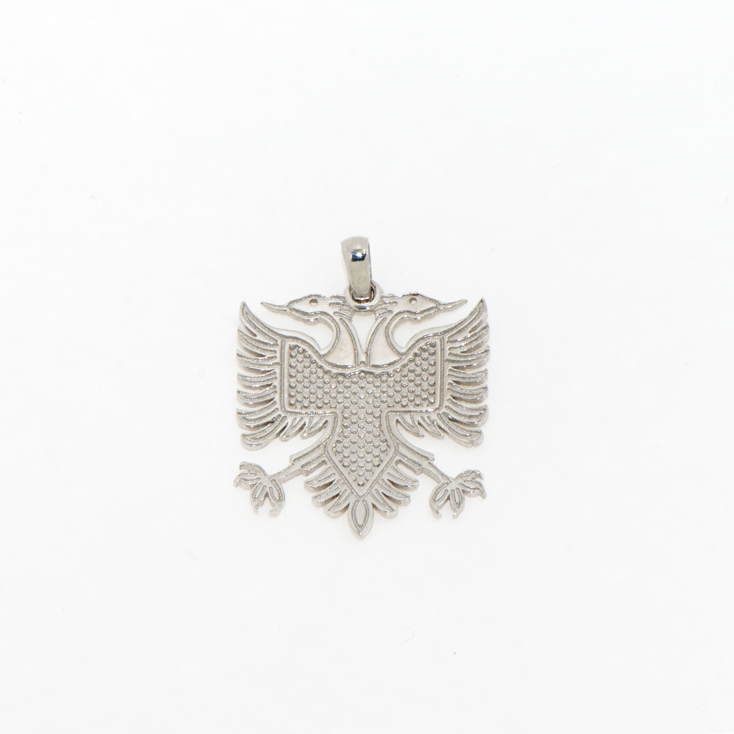 Detailreicher Albanischer Adler Anhänger aus Silber 925 mit grossem und markantem Adler Design.
