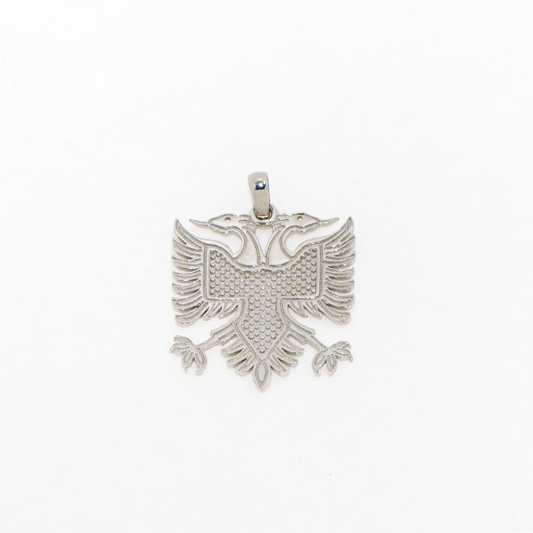 Detailreicher Albanischer Adler Anhänger aus Silber 925 mit grossem und markantem Adler Design.