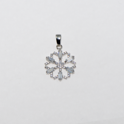 Baguette Zirkonia Anhänger aus Silber 925 mit rechteckigen und runden weissen Zirkonia von Everyday Schmuck
