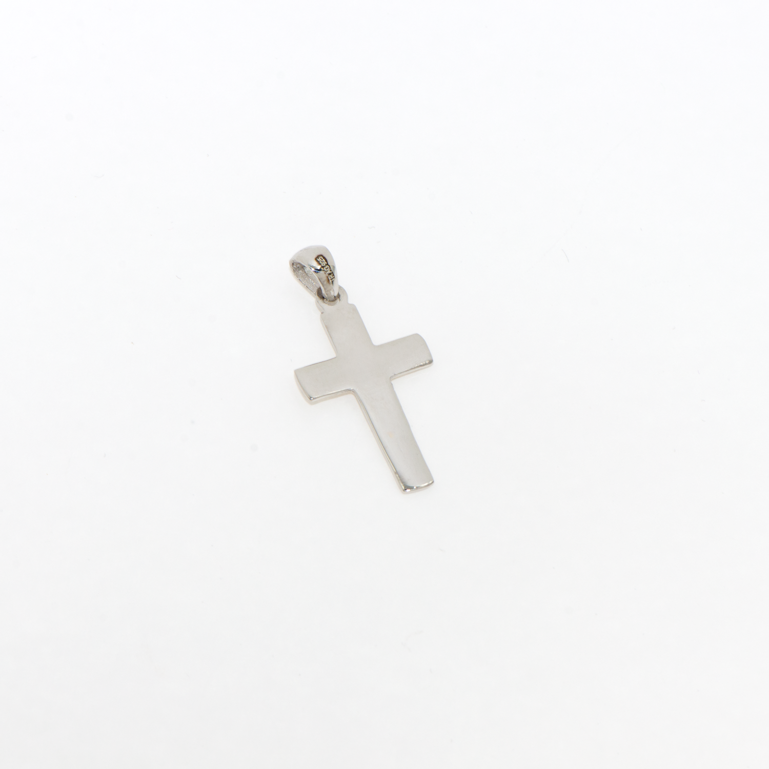 Breiter Kreuz Anhänger aus Silber 925 für Damen und Herren im klassischen und schlichten Design.