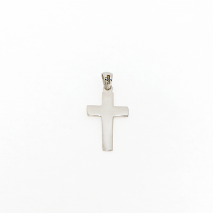 Breiter Kreuz Anhänger aus Silber 925 für Damen und Herren im klassischen und schlichten Design.