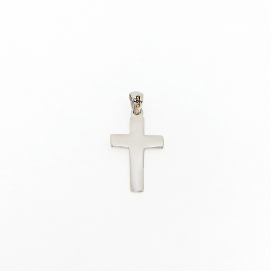 Breiter Kreuz Anhänger aus Silber 925 für Damen und Herren im klassischen und schlichten Design.