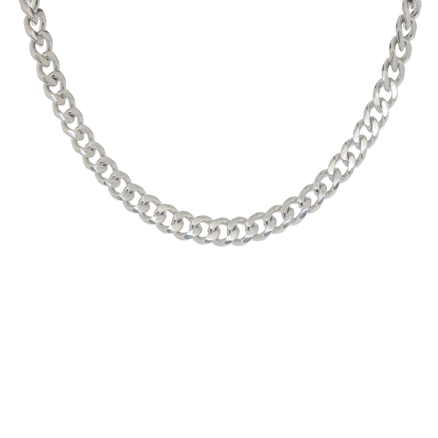 Hochwertige Edelstahlkette 6 mm in Silberfarbe. Zeitlose Panzerkette für Damen & Herren. Modernes Design für Alltag und besondere Anlässe.