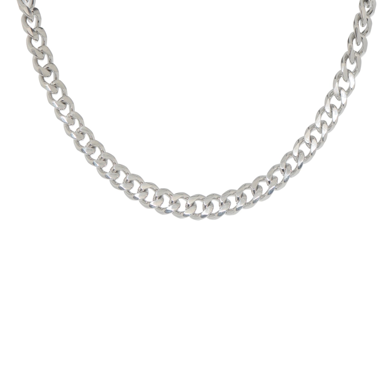 Hochwertige Edelstahlkette 6 mm in Silberfarbe. Zeitlose Panzerkette für Damen & Herren. Modernes Design für Alltag und besondere Anlässe.