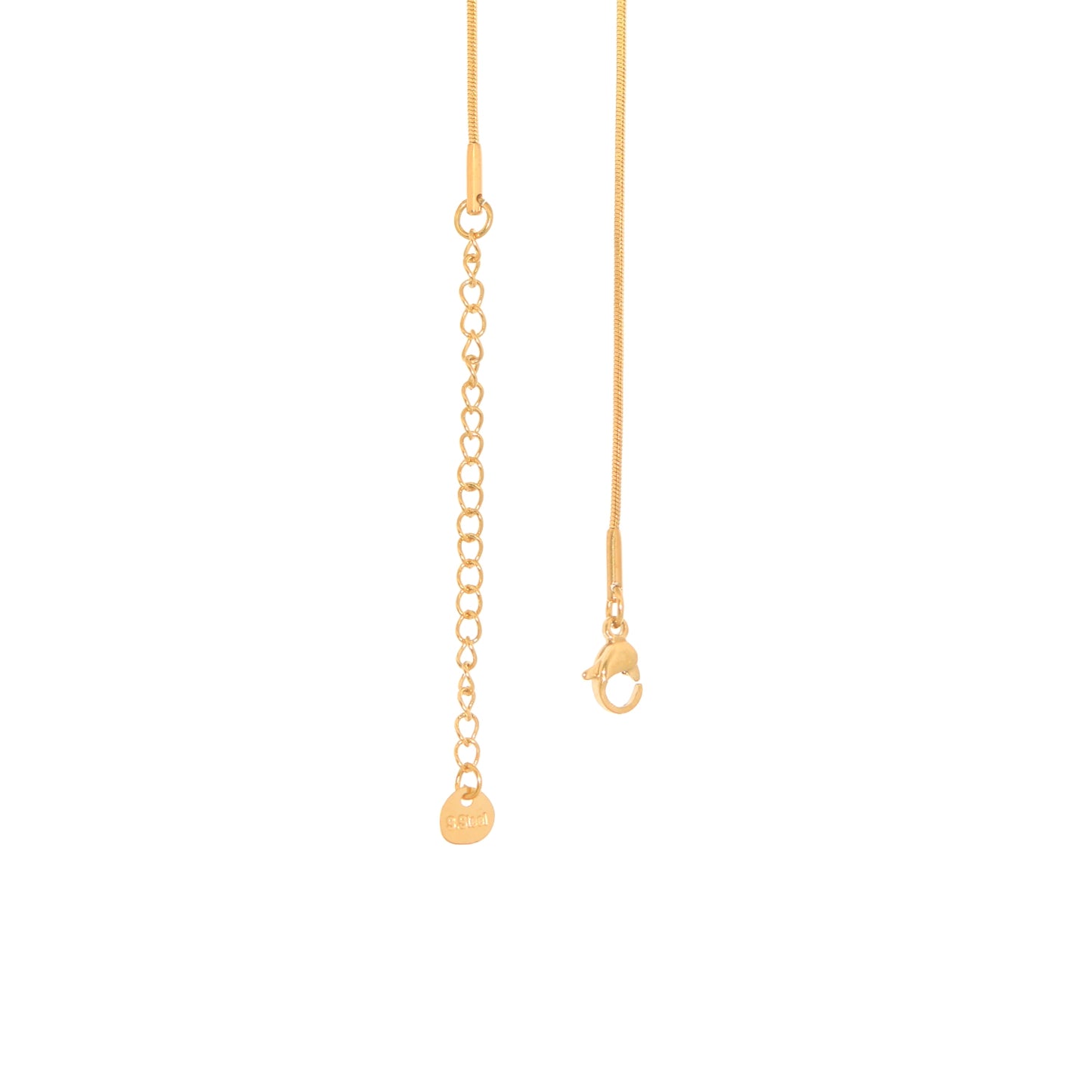 Goldene Schlangenkette aus vergoldetem Edelstahl, 1 mm breit und 60 cm lang für Damen und Herren.