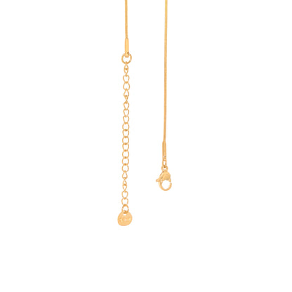 Goldene Schlangenkette aus vergoldetem Edelstahl, 1 mm breit und 60 cm lang für Damen und Herren.
