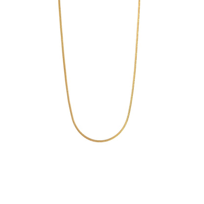 Goldene Schlangenkette aus vergoldetem Edelstahl, 1 mm breit und 60 cm lang für Damen und Herren.