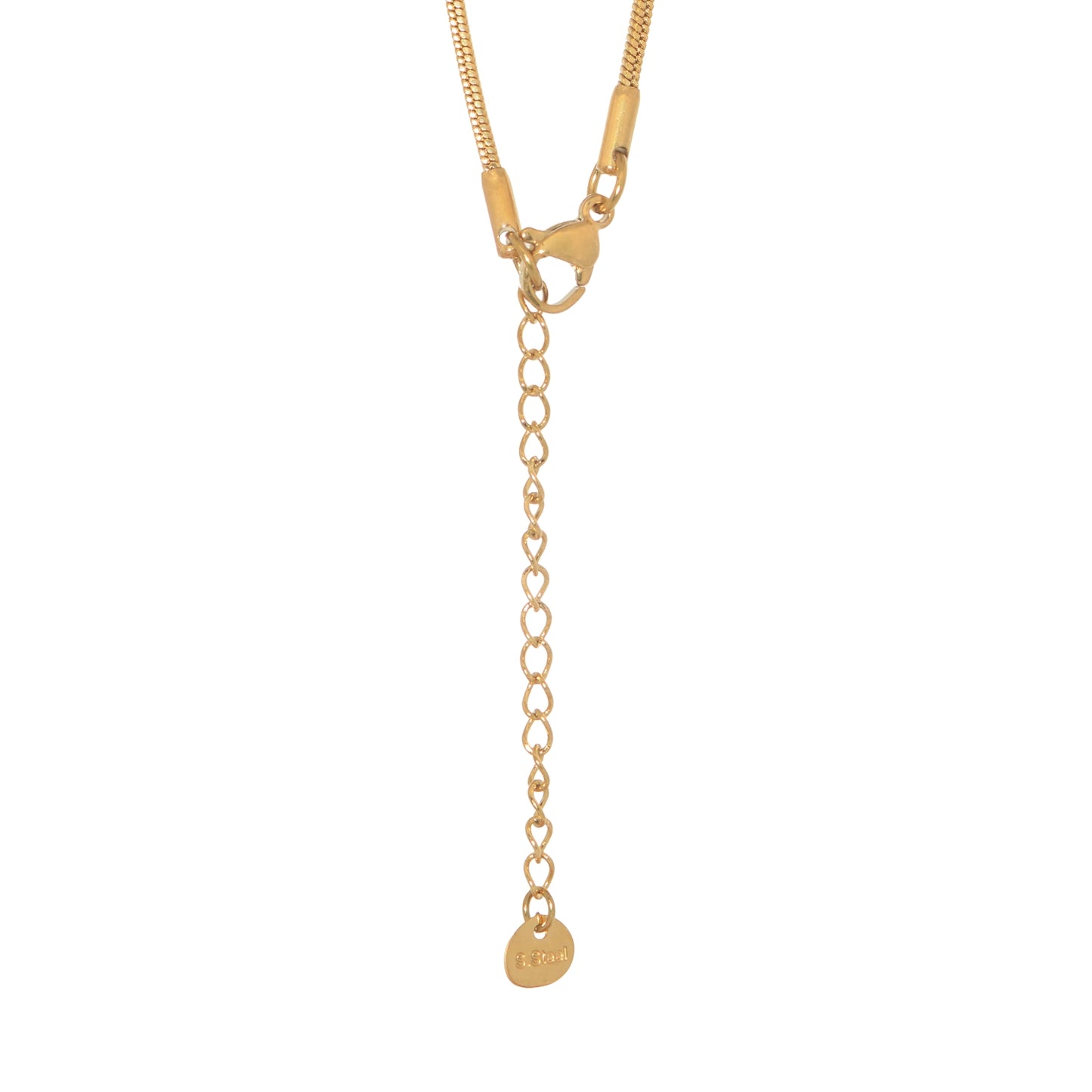 Unisex vergoldete lange Schlangenkette aus Edelstahl 2 mm 80 cm mit elegantem Design und Karabinerverschluss