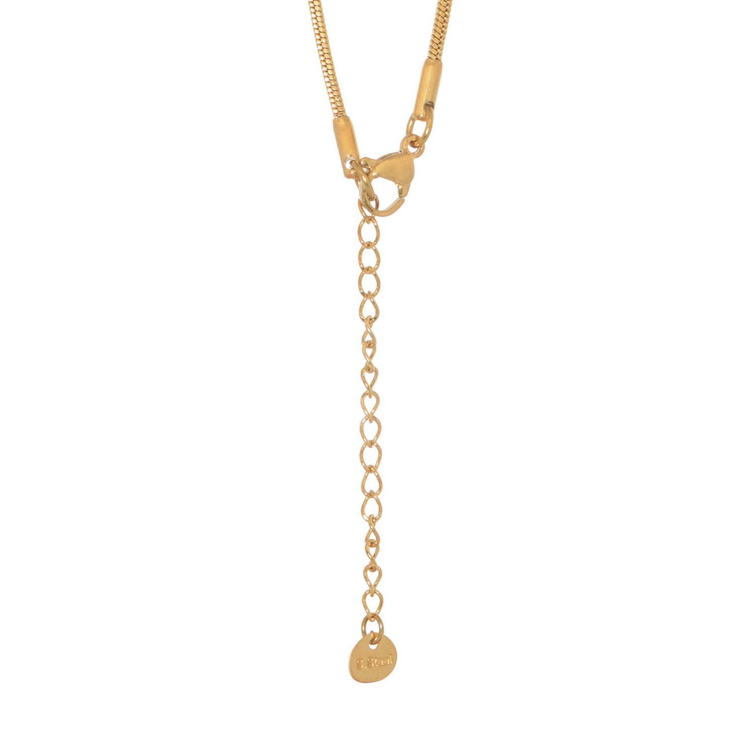 Unisex vergoldete lange Schlangenkette aus Edelstahl 2 mm 80 cm mit elegantem Design und Karabinerverschluss