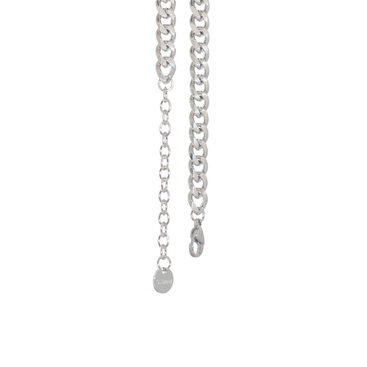 Hochwertige Edelstahlkette 6 mm in Silberfarbe. Zeitlose Panzerkette für Damen & Herren. Modernes Design für Alltag und besondere Anlässe.