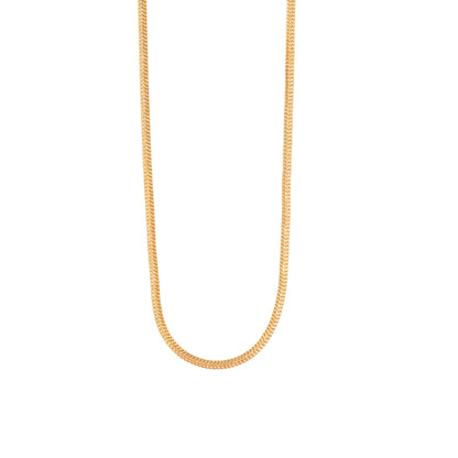 Unisex vergoldete lange Schlangenkette aus Edelstahl 2 mm 80 cm mit elegantem Design und Karabinerverschluss