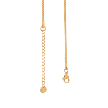 Unisex vergoldete lange Schlangenkette aus Edelstahl 2 mm 80 cm mit elegantem Design und Karabinerverschluss