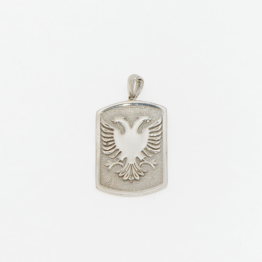 Großer Albanischer Adler Anhänger aus Silber 925 mit detailreichem und markantem Adler Design.