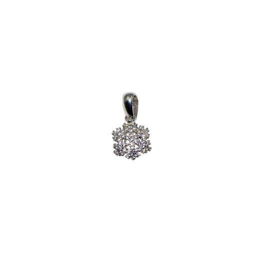 Kleiner Schneeflocken Anhänger aus 925 Silber mit weissen Zirkonia von Everyday Schmuck