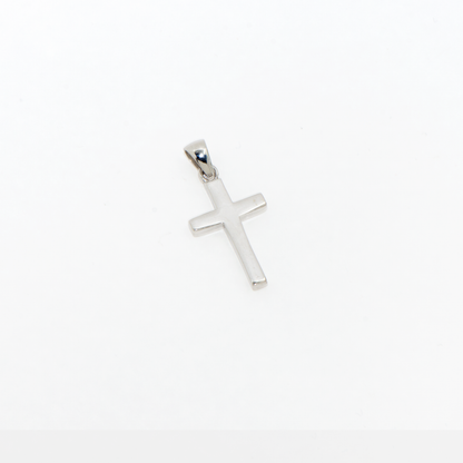 Minimalistischer Kreuz Anhänger aus Silber 925 für Damen und Herren im klassischen und schlichten Design.