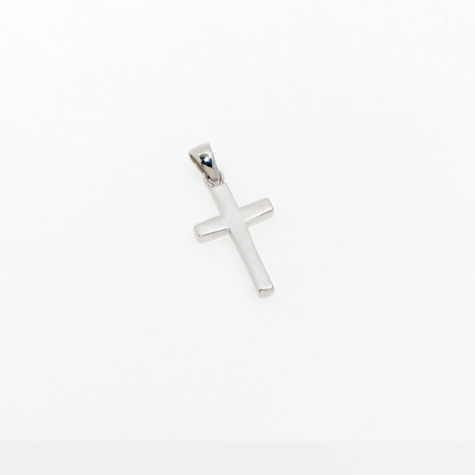Minimalistischer Kreuz Anhänger aus Silber 925 für Damen und Herren im klassischen und schlichten Design.
