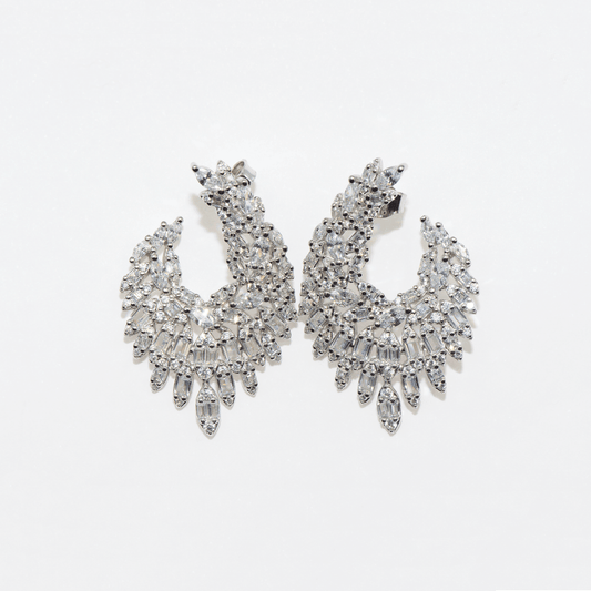 Moderne Damen Ohrstecker aus echtem Silber 925 mit glamourösen Zirkonia im Brillantschliff | Everyday Schmuck