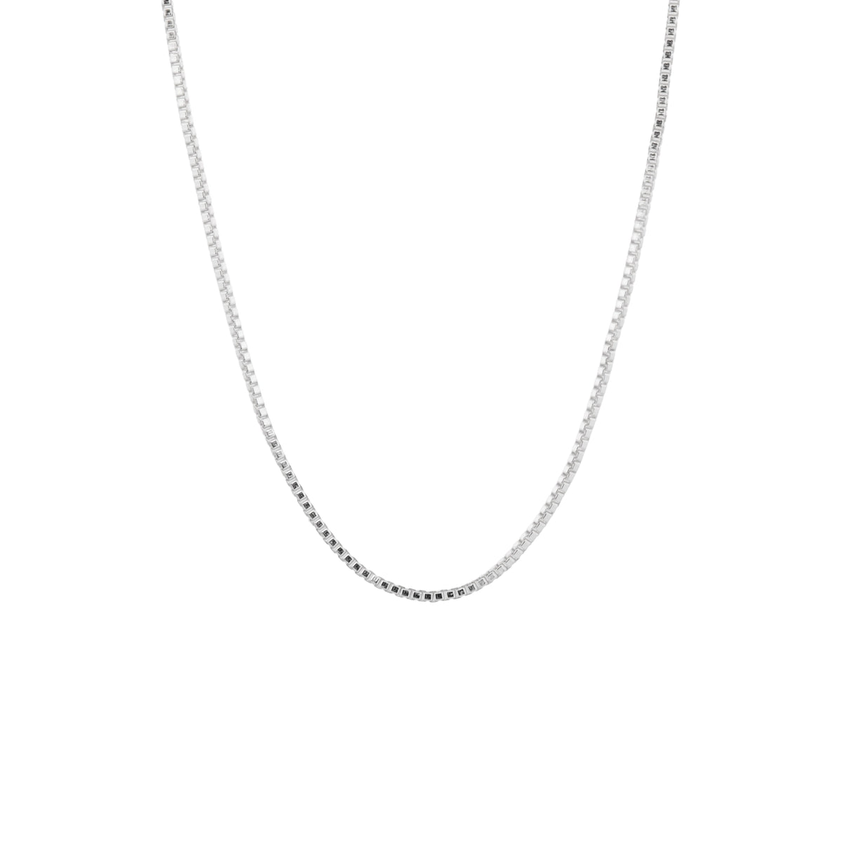 Zarte Venezianerkette aus 925 Silber, 0,75 mm, auf weissem Hintergrund