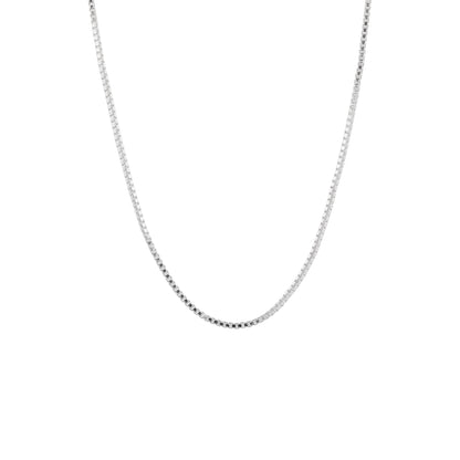 Zarte Venezianerkette aus 925 Silber, 0,75 mm, auf weissem Hintergrund